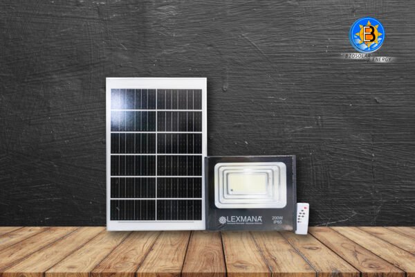 Reflector solar LED 200W luz blanca 1560 lm panel 25W Lexmana