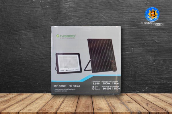 Reflector solar LED 300W luz blanca 3500 lm panel 30W Lexmana - Imagen 2