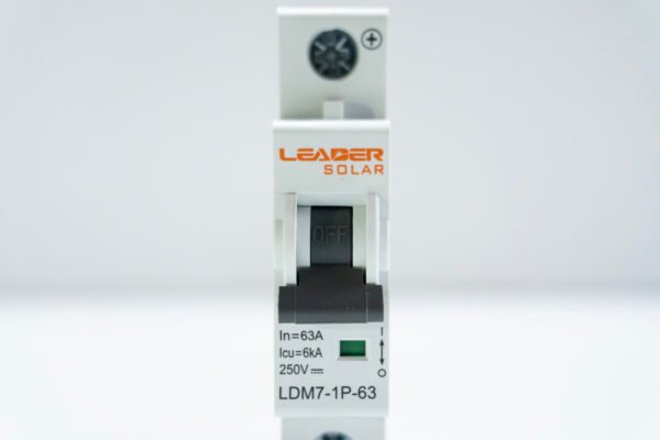 Breaker 1P 250VDC 16A, 20A, 32A, 40A, 50A, 63A LEADER - Imagen 3