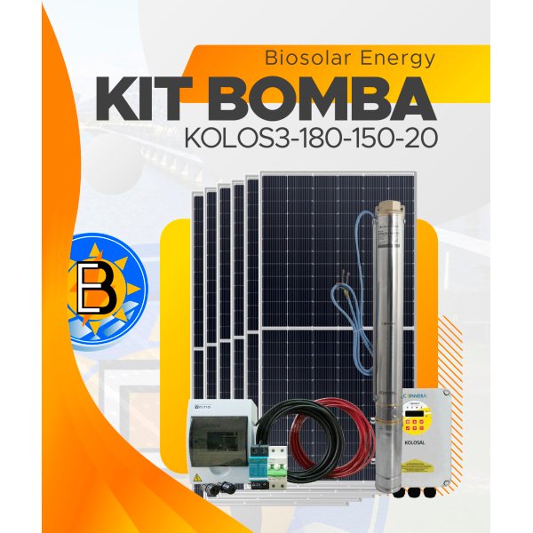 KIT BOMBA SOLAR SUMERGIBLE KOLOS3-180-150-20